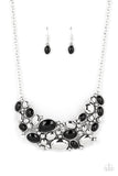 Contemporary Calamity - Black Necklace - Paparazzi Accessories Necklace Bedazzle Me Pretty Mobile Fashion Boutique