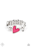 Contemporary Charm - Pink Ring - Paparazzi Accessories Ring Bedazzle Me Pretty Mobile Fashion Boutique