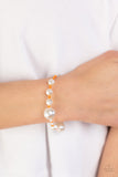 Contemporary Coastline - Orange Bracelet - Paparazzi Accessories Bracelet Bedazzle Me Pretty Mobile Fashion Boutique