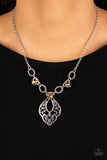 Contemporary Connections - Brown Necklace - Paparazzi Accessories Necklace Bedazzle Me Pretty Mobile Fashion Boutique