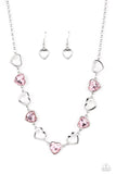 Contemporary Cupid - Pink Necklace - Paparazzi Accessories Necklace Bedazzle Me Pretty Mobile Fashion Boutique