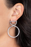 CONTOUR Guide - Silver Post Earrings - Paparazzi Accessories Post Earrings Bedazzle Me Pretty Mobile Fashion Boutique