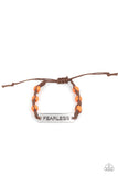 Conversation Piece - Orange Bracelet - Paparazzi Accessories Bracelet FS-Bedazzle Me Pretty Mobile Fashion Boutique