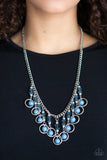 Cool Cascade - Blue Necklace - Paparazzi Accessories Necklace Bedazzle Me Pretty Mobile Fashion Boutique