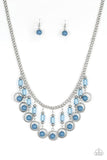 Cool Cascade - Blue Necklace - Paparazzi Accessories Necklace Bedazzle Me Pretty Mobile Fashion Boutique