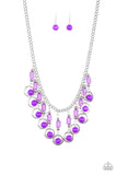 Cool Cascade - Purple Necklace - Paparazzi Accessories Necklace Bedazzle Me Pretty Mobile Fashion Boutique