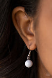 Cool Cascade - White Necklace - Paparazzi Accessories Necklace Bedazzle Me Pretty Mobile Fashion Boutique
