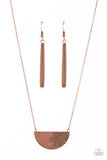 Cool, PALM, and Collected - Copper Necklace - Paparazzi Accessories Necklace Bedazzle Me Pretty Mobile Fashion Boutique
