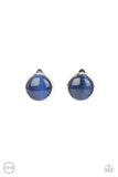 Cool Pools - Blue Clip-On Earrings - Paparazzi Accessories Clip-On Bedazzle Me Pretty Mobile Fashion Boutique
