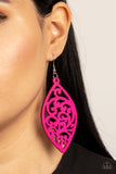 Coral Garden - Pink Earrings - Paparazzi Accessories Earrings FS-Bedazzle Me Pretty Mobile Fashion Boutique