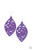 Coral Garden - Purple Earrings - Paparazzi Accessories Earrings Bedazzle Me Pretty Mobile Fashion Boutique