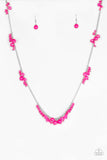 Coral Reefs - Pink Necklace - Paparazzi Accessories Necklace Bedazzle Me Pretty Mobile Fashion Boutique