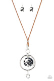 CORD-inated Effort - Brown Lanyard - Paparazzi Accessories Lanyard Bedazzle Me Pretty Mobile Fashion Boutique