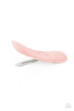 Corduroy Couture - Pink Hair Clip - Paparazzi Accessories Hair Clip Bedazzle Me Pretty Mobile Fashion Boutique