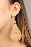 Cork Coast - Multi Earrings - Paparazzi Accessories Earrings Bedazzle Me Pretty Mobile Fashion Boutique