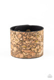 Cork Congo - Brass Bracelet - Paparazzi Accessories Bracelet Bedazzle Me Pretty Mobile Fashion Boutique