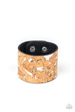 Cork Congo - White Bracelet - Paparazzi Accessories Bracelet Bedazzle Me Pretty Mobile Fashion Boutique