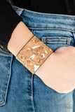 Cork Congo - White Bracelet - Paparazzi Accessories Bracelet Bedazzle Me Pretty Mobile Fashion Boutique