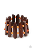 Coronado Cabana - Orange Bracelet - Paparazzi Accessories Bracelet Bedazzle Me Pretty Mobile Fashion Boutique