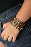 Coronado Cabana - Yellow Bracelet - Paparazzi Accessories Bracelet Bedazzle Me Pretty Mobile Fashion Boutique