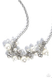 Corporate Catwalk - White Necklace - Paparazzi Accessories Necklace Bedazzle Me Pretty Mobile Fashion Boutique