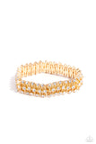Corporate Confidence - Gold Bracelet - Paparazzi Accessories Bracelet Bedazzle Me Pretty Mobile Fashion Boutique