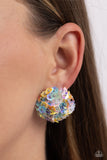Corsage Character - Multi Post Earrings - Paparazzi Accessories Post Earrings Bedazzle Me Pretty Mobile Fashion Boutique