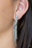 Cosmic Candescence - Black Post Earrings - Paparazzi Accessories Post Earrings Bedazzle Me Pretty Mobile Fashion Boutique