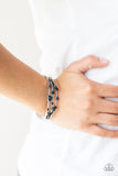 Cosmic Candescence - Blue Bracelet - Paparazzi Accessories Bracelet Bedazzle Me Pretty Mobile Fashion Boutique