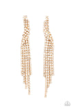 Cosmic Candescence - Gold Post Earrings - Paparazzi Accessories Post Earrings Bedazzle Me Pretty Mobile Fashion Boutique