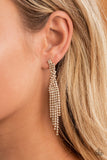 Cosmic Candescence - Gold Post Earrings - Paparazzi Accessories Post Earrings Bedazzle Me Pretty Mobile Fashion Boutique
