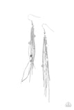 Cosmic Cascade - Silver Earrings - Paparazzi Accessories Earrings Bedazzle Me Pretty Mobile Fashion Boutique