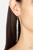 Cosmic Cascade - Silver Earrings - Paparazzi Accessories Earrings Bedazzle Me Pretty Mobile Fashion Boutique
