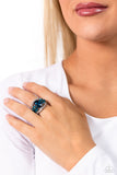 Cosmic Clique - Blue Ring - Paparazzi Accessories Ring Bedazzle Me Pretty Mobile Fashion Boutique