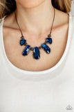 Cosmic Cocktail - Blue Necklace - Paparazzi Accessories Necklace Bedazzle Me Pretty Mobile Fashion Boutique