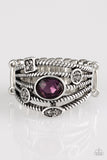 Cosmic Combo - Purple Ring - Paparazzi Accessories Ring Bedazzle Me Pretty Mobile Fashion Boutique