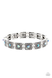 Cosmic Conquest - Blue Bracelet - Paparazzi Accessories Bracelet FS-Bedazzle Me Pretty Mobile Fashion Boutique