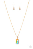 Cosmic Curator - Gold Necklace - Paparazzi Accessories Necklace Bedazzle Me Pretty Mobile Fashion Boutique