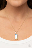 Cosmic Curator - Gold Necklace - Paparazzi Accessories Necklace Bedazzle Me Pretty Mobile Fashion Boutique