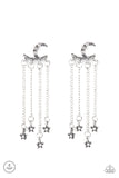 Cosmic Goddess - White Post Earrings - Paparazzi Accessories Post Earrings Bedazzle Me Pretty Mobile Fashion Boutique