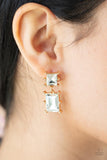 Cosmic Queen - Gold Post Earrings - Paparazzi Accessories Post Earrings Bedazzle Me Pretty Mobile Fashion Boutique