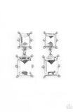 Cosmic Queen - White Post Earrings - Paparazzi Accessories Post Earrings Bedazzle Me Pretty Mobile Fashion Boutique