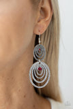 Cosmic Twirl - Red Earrings - Paparazzi Accessories Earrings Bedazzle Me Pretty Mobile Fashion Boutique
