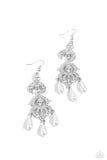 Cosmopolitan Combo - White Earrings - Paparazzi Accessories Earrings Bedazzle Me Pretty Mobile Fashion Boutique