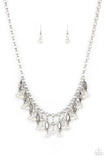 Cosmopolitan Couture - White Necklace - Paparazzi Accessories Necklace Bedazzle Me Pretty Mobile Fashion Boutique