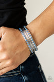 Costa Rica Retreat - Blue Bracelet - Paparazzi Accessories Bracelet Bedazzle Me Pretty Mobile Fashion Boutique