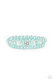 Cotton Candy Dreams - Blue Bracelet - Paparazzi Accessories Bracelet Bedazzle Me Pretty Mobile Fashion Boutique