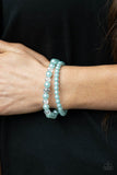 Cotton Candy Dreams - Blue Bracelet - Paparazzi Accessories Bracelet Bedazzle Me Pretty Mobile Fashion Boutique