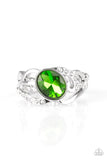 Couldnt Care FLAWLESS - Green Ring - Paparazzi Accessories Ring Bedazzle Me Pretty Mobile Fashion Boutique