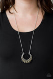 Count To ZEN - Green Necklace - Paparazzi Accessories Necklace Bedazzle Me Pretty Mobile Fashion Boutique